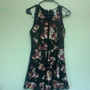 Bar III Floral Maxi Dress in Black and Pink